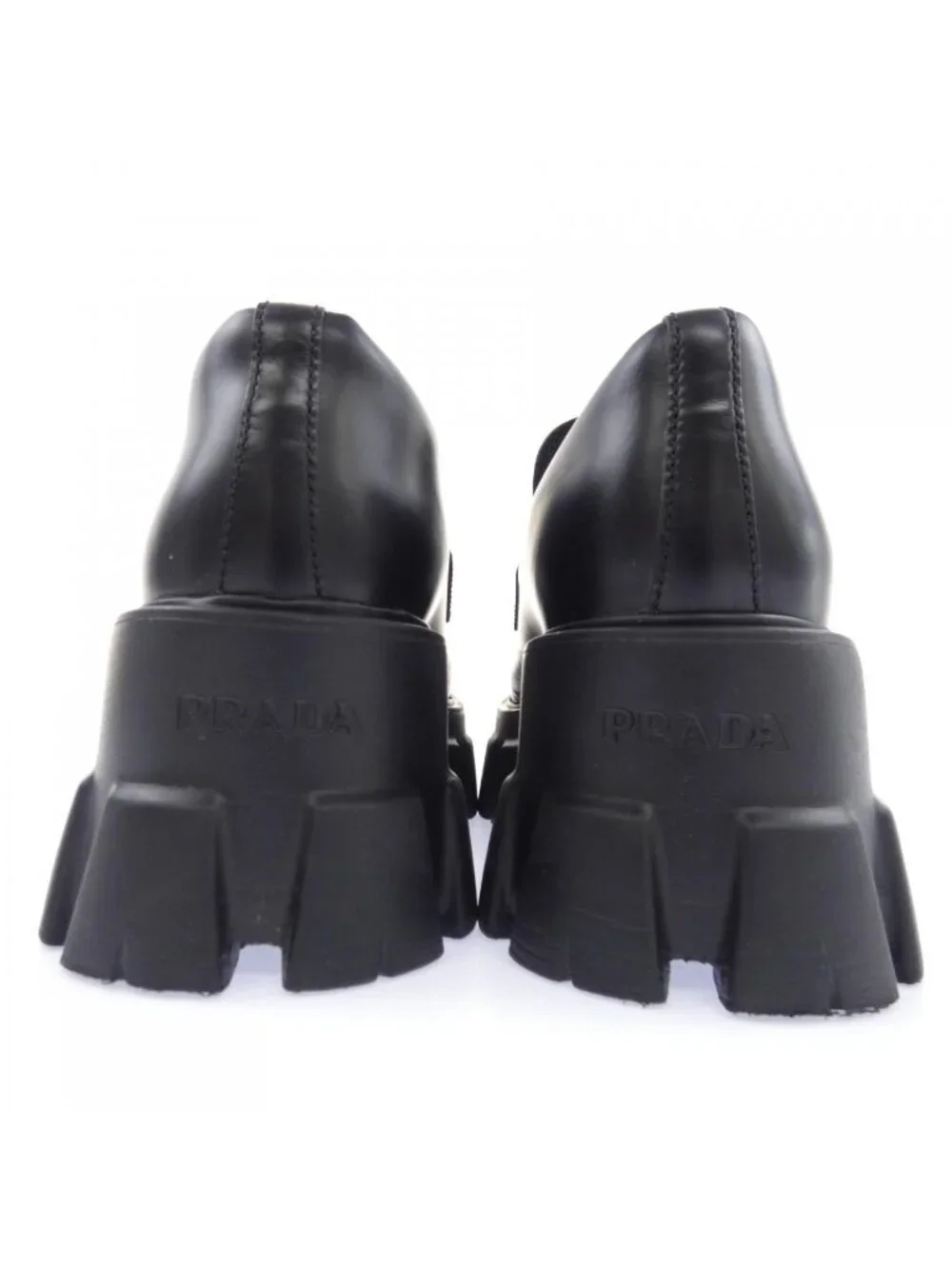 Prada Monolith Loafers Triangle Logo Shoes